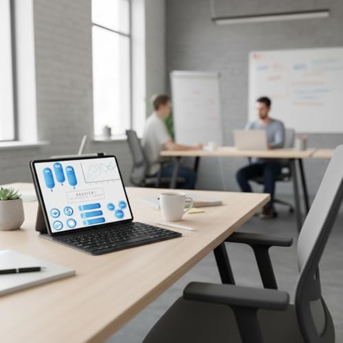 Funda con teclado inalámbrico para estudiar y trabajar con Samsung T510 7