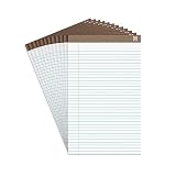 TRU RED Staples 100% Recycled Perforated Writing Pads, Wide Ruled, White, 8 1/2 X 14-Inch, 50 Sheets/Pad, 12/Pk