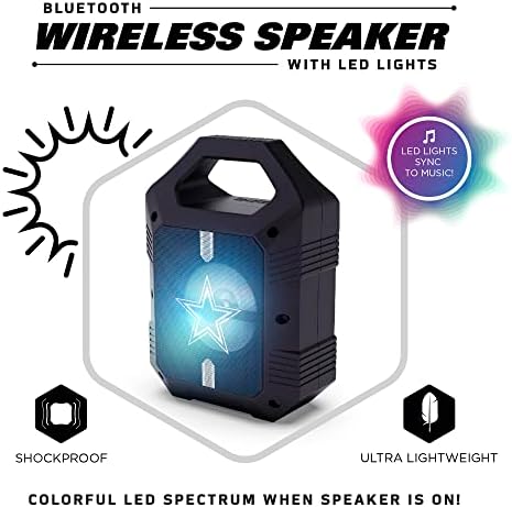 SOAR NFL ShockBox XL LED Wireless Bluetooth Speaker, Dallas Cowboys - 1