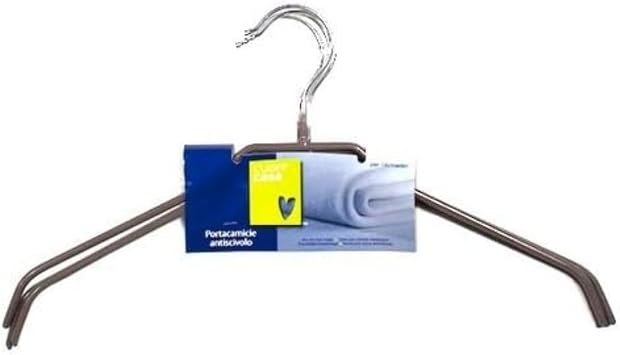 Cosatto 4 Piece Cuore Casa Non-Slip Shirt Hanger, Steel, Grey/Moka, 30 x 30 x 30 cm