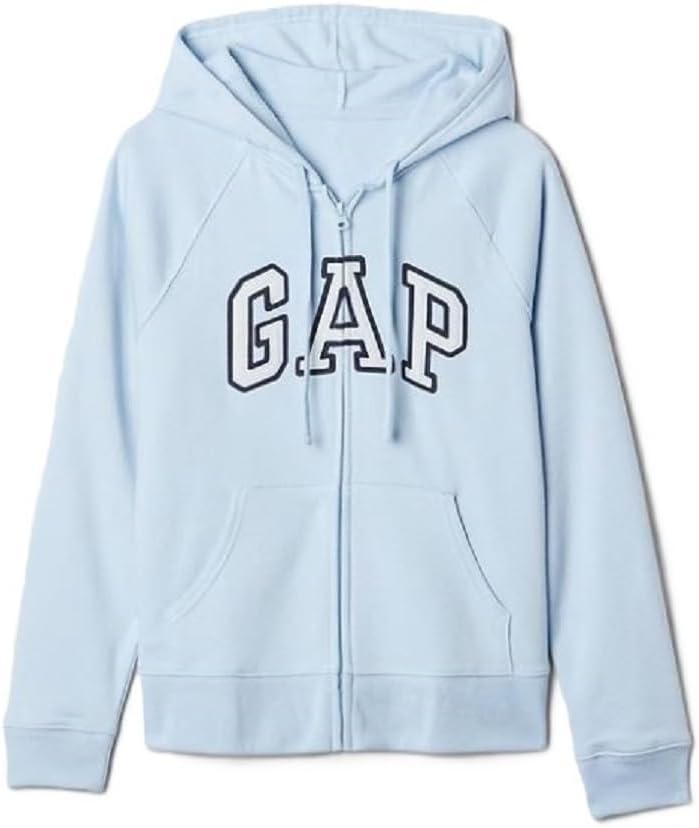 GAP womens Logo Hoodie Hooded Full Zip Sweatshirt - Image 3