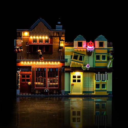 LocoLee Light kit Compatible with Lego 76452 Quality Quidditch Supplies & Ice Cream Parlour - No Model Only Light, LED Lighting Accessories Compatible with Lego 76452 (Standard Version)
