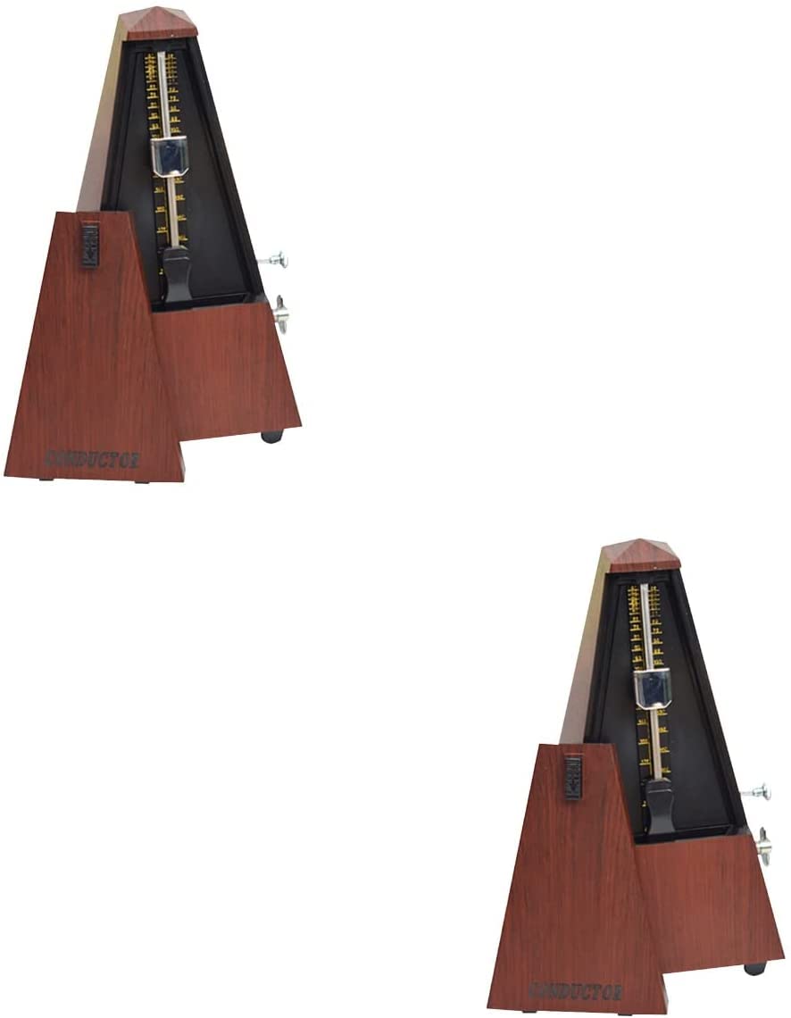 Mechanisches Metronom, 2 Stück Mechanisches Metronom Klaviergitarren-Metronom Tragbares Metronom for die Familienschule mit genauer Zeitangabe