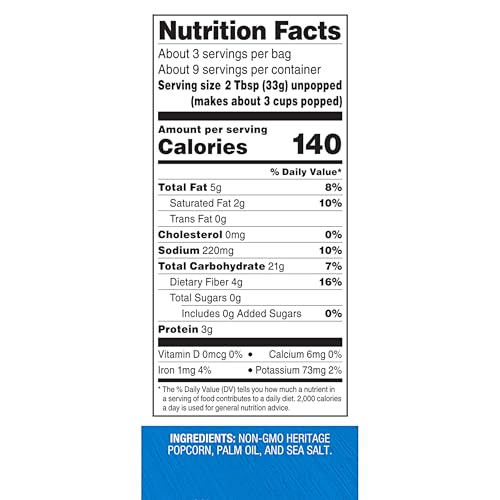 Black Jewell Gourmet Microwave Popcorn, Simply Sea Salt, 10.5 Ounces (Pack of 6)