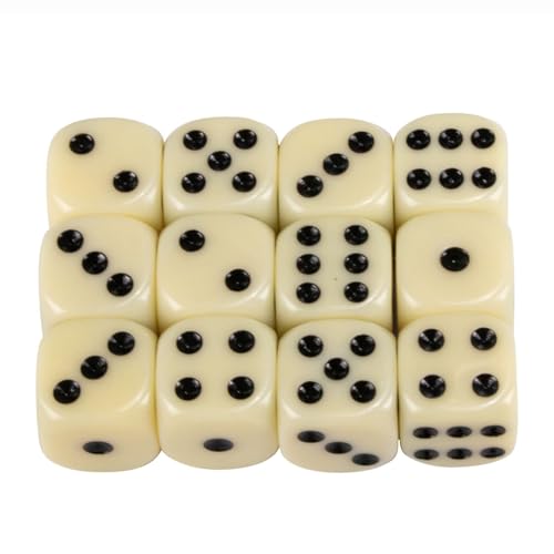 GICO Dados de 6 Caras de Juego estándar (12 Unidades, PVC, 16 mm),...