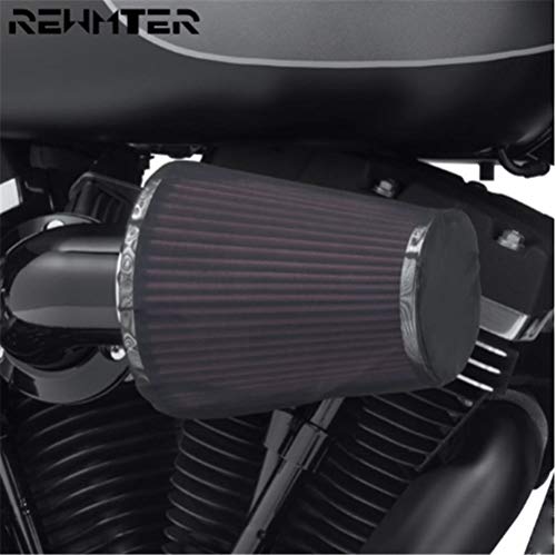 Motorcycle Air Filter Heavy Breather Rain Sock Black Protective Cover for Harley Air Cleaner Kits XL 1200 Touring Softail Dyna