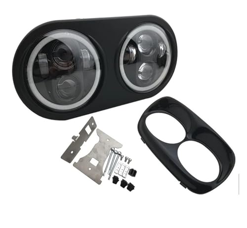 Phare de moto pour Road Glide 2004-2013 double projecteur noir