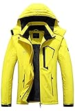 Pooluly Women's Ski Jacket Warm Winter Waterproof Windbreaker Hooded Raincoat Snowboarding Jackets