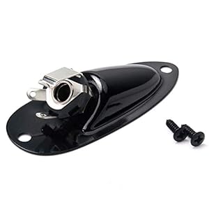 Healifty Bootsgitaar-jack jack jack ferrule 1/4 inch 6 35 mm – zwart