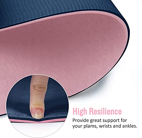 Image of Bodylastics Yoga Mat for Men and Women with Carry Bag TPE 6ft x 2ft x 6mm Large Size Anti Slip & Anti Tear Workout Mat