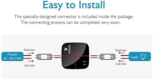 eMylo AC 110V-240V Smart WiFi Light Switch Wireless Relay Switch Module Remote Control Home Automation Timers Compatible with Alexa &Google Home iOS/Android