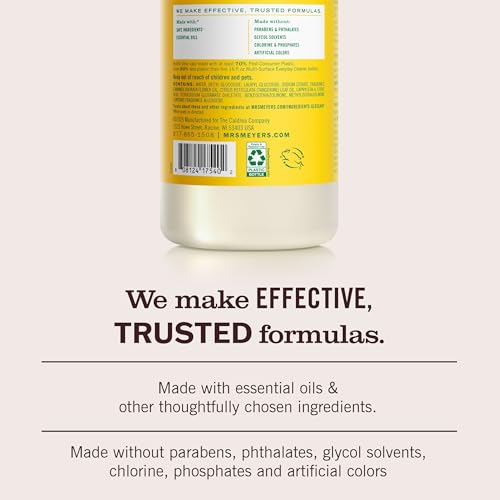 Image of MRS. MEYER'S CLEAN DAY Multi-Surface Everyday Concentrate, Honeysuckle Scent, 32 Fl Oz Bottle - 2 Pack