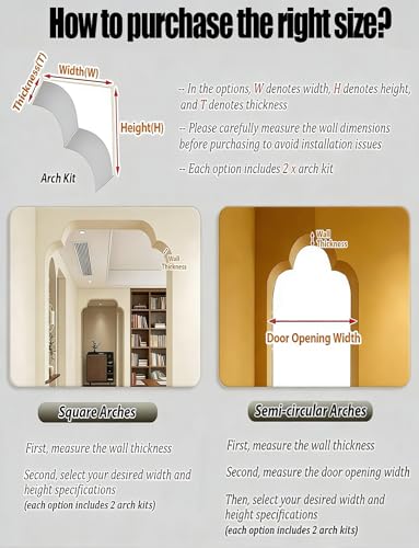Kit de arco de puerta redondeado para decoración interior 4