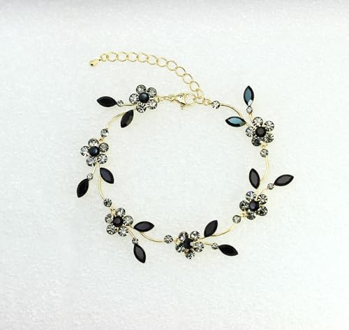 Image of Faship Gorgeous Rhinestone Crystal Floral Necklace Earrings Set