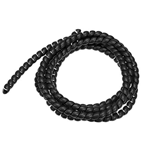 Cable flexible en espiral negro de 2 metros uxcell para gestión de cableado de PC