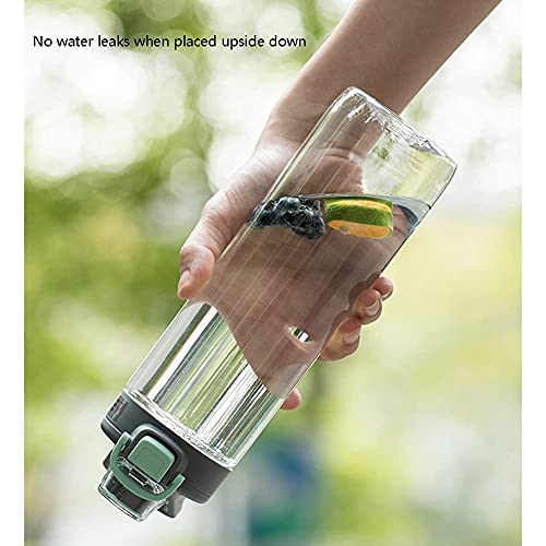 Waterfles Sportfles 750 ml Clear Plastic Water Flessen Pop Open Deksel Kruik Voor Camping Wandelen Travel Sports Outdoors Fles (Kleur: Groen) - Image 7