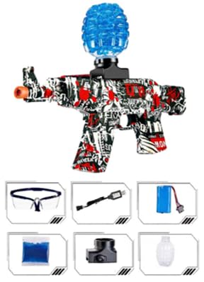 BuYou Gel Ball Blaster Fast Auto Blaster Electric with 31k Ammo for Adults Red (Red Camouflage) 14+ | Eyewear | Rechargeable | Garden | Outdoor Games Activities. - Image 3
