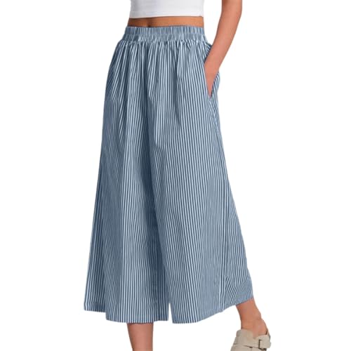 Pantalon en lin léger respirant avec coupe ample surdimensionnée pour femme