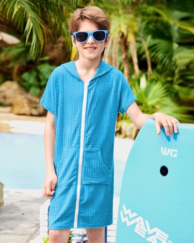 Image of BesserBay Boys Girls Swim Cover Up Terry Cloth Swimwear