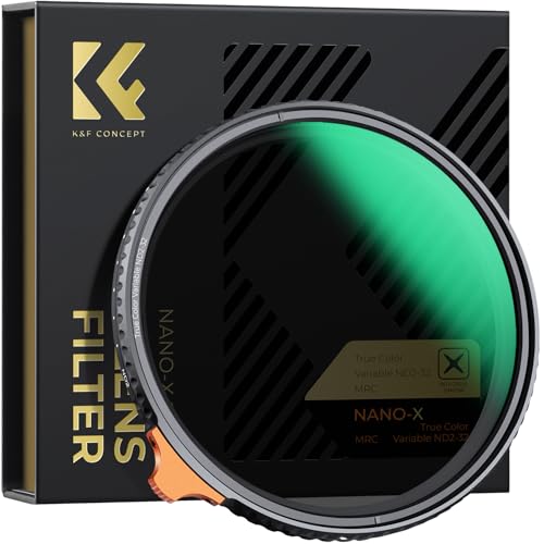 K&F CONCEPT Nano-X True Color Variabler ND Filter 77mm Graufilter ND2-32(1-5 Blendenstufen) Neutral Graufilter