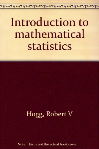Introduction To Mathematical Statistics B0000CKHJW Book Cover