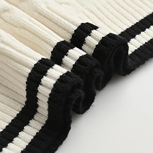 Image of Women's Sweater Vest,Y2K Sleeveless Pattern Preppy Style Knitted Crop Tank Top for Girl