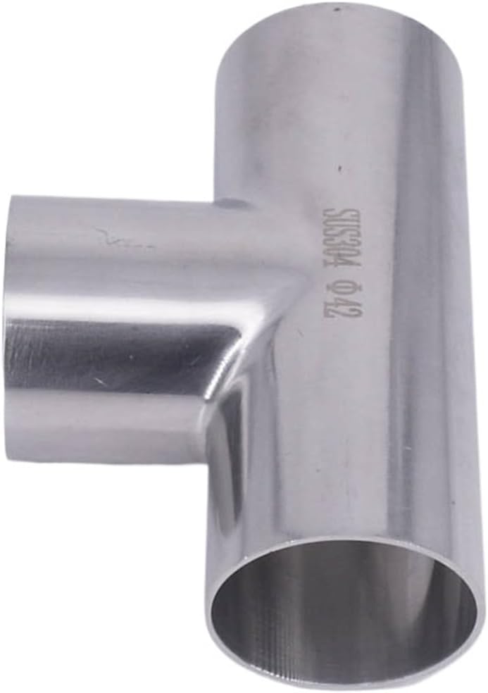 12.7 16 19 22 25 28 32 38 42-133mm Pipe OD Butt Weld Tee 3 Ways Connector Sanitary Pipe Fitting SUS 304 Stainless Homebrew (Color : SUS304, Size : 51MM PIPE OD_T TYPE), N/A66