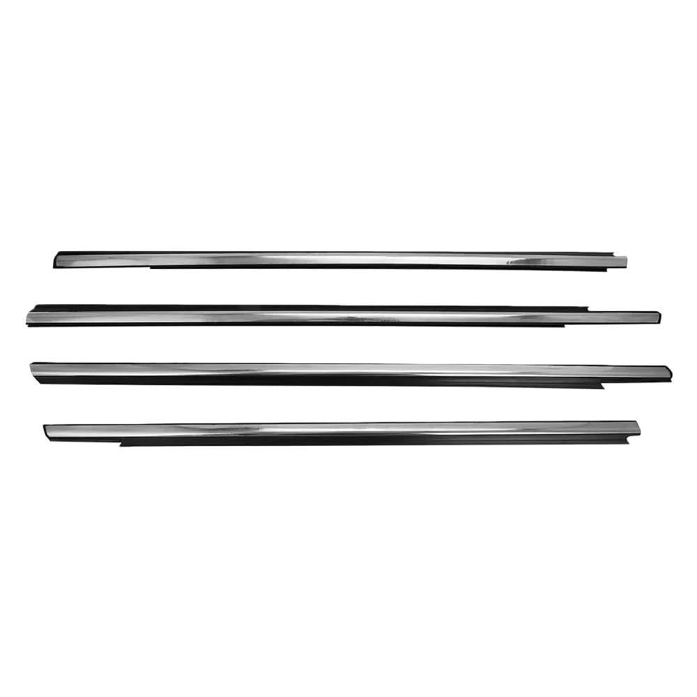 Ylrng Chrome For Peugeot 301 2013-2017 Window Glass Weatherstrip Trim Sealing Strips Rubber Black Belt Outer Window Glass Seal Belt(Chrome)