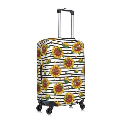 Sunflowers Expression Luggage Cover Protector Anti-Scratch Washable Fits 18-32 Inch Luggage-X-Large3