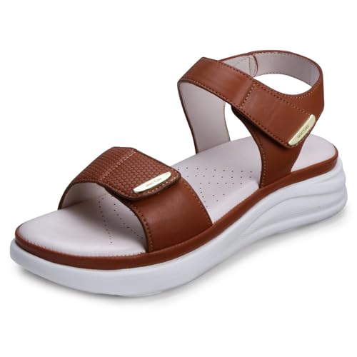 Image of DOCTOR EXTRA SOFT Women's Ultra Lightweight Sandals with Memory Foam Cushion|Stylish & Comfortable|Casual & Non-Slip|Diabetic & Orthopedic Flip Flops with Adjustable Strap Ladies & Girls New-D-610