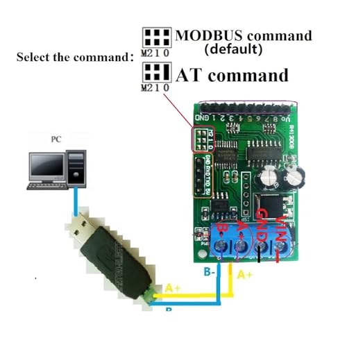 Module de contrôle UART Modbus RTU 8 canaux isolé RS485 pour commutation 24V - 5