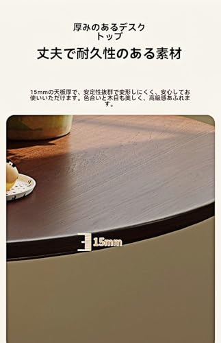 LPYROSE ラウンドテーブル、60cm/70cm、2人用、一人暮らしに最適 サイドテーブル、ワーク、デスク、ダイニング、コンピューター、ホームオフィスまたは寝室での使用、傷に強い、汚れに強い、耐湿性、耐熱性のトップ (ブラック,60cm) [3]
