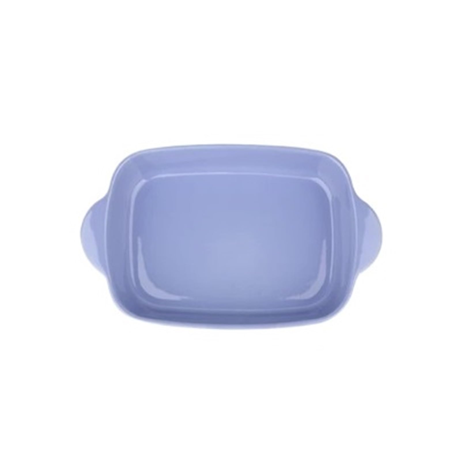 Versátil Fuente for hornear rectangular de cerámica con asas(Purple,Pequeño)