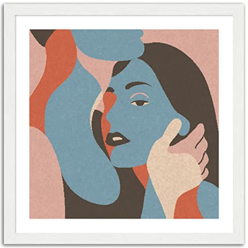 Embrasse intime Décoration murale romantique Blanc 30x30cm pour habiller un mur trop vide