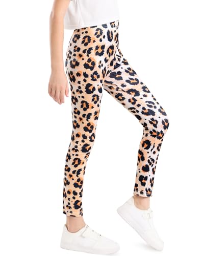 Charmi Mädchen Leggings Sporthosen Gymnastik Bunte gelber Leopardenmuster...