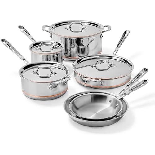 All-Clad Copper Core® 10 Piece Stainless Steel Cookware Set, Made in USA