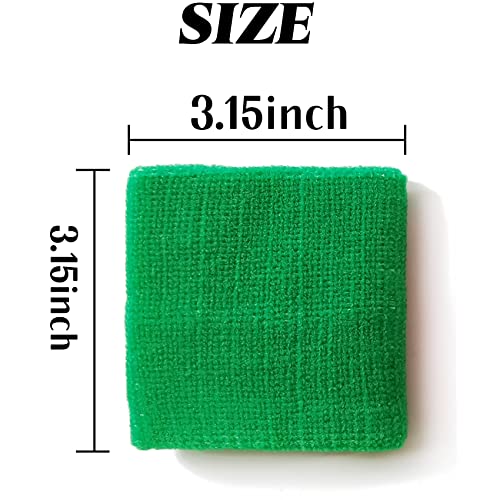 NSBELL 24PCS Colorful Sports Wristbands Cotton Sweatband Wristbands Wrist Sweatbands Wrist Sweat Bands for for Men and Women, Good for Tennis, Basketball, Running, Gym, Working Out (12Pair)2