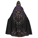 Rendimiento del producto: capa con capucha para mujer, atada con una cuerda alrededor del cuello, no se suelta fácilmente. Capa larga con capucha de gran tamaño, haz que tu fiesta de Halloween o cosplay esté llena de misterio