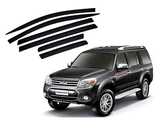 Image of CarSaaz Unbreakable Door Visor /Rain Visor /Wind Deflector Compatible with Ford Endeavour Type 1 & 2 (2004-2014)