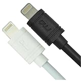 RND 2x Apple Certified Lightning Reversible USB 10ft Cable for iPhone (6/6 Plus/6S/6S Plus/5/5S/5C/SE) iPad (Pro/Air/Mini) iPod Siri Remote Data Sync and Charge 8-Pin (10ft/black/white) Bundle of two