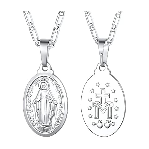 U7 Miraculous Medal Virgin Mary Necklace Cover