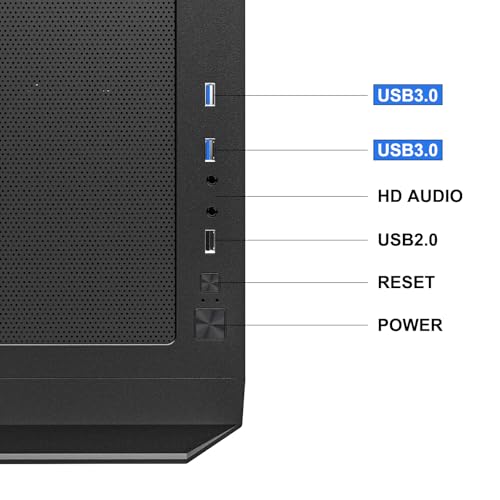 DARKROCK Classico Max Storage Master E-ATX Computer Case with 4x120mm Black Fan, 10 x3.5 HDD+3 x2.5 SDD USB 3.0 Ready, 360mm Radiator Supported, Vertical Slots for GPU Vertically Mount - Black by DARKROCK - Image 8