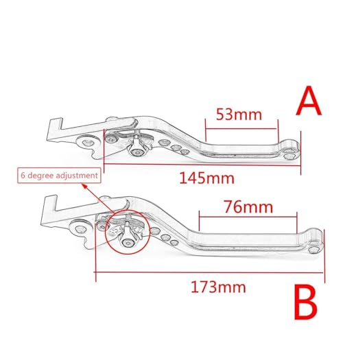 Leviers de frein FZS600 Fazer anti fatigue leviers courts verts