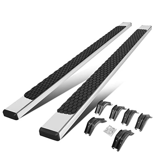 5 Inches Flat Side Step Nerf Bar Running Boards Compatible with Ford F-250 F-350 F-450 F-550 Super Duty Extended Cab 99-16, Stainless Steel, Polished Chrome
