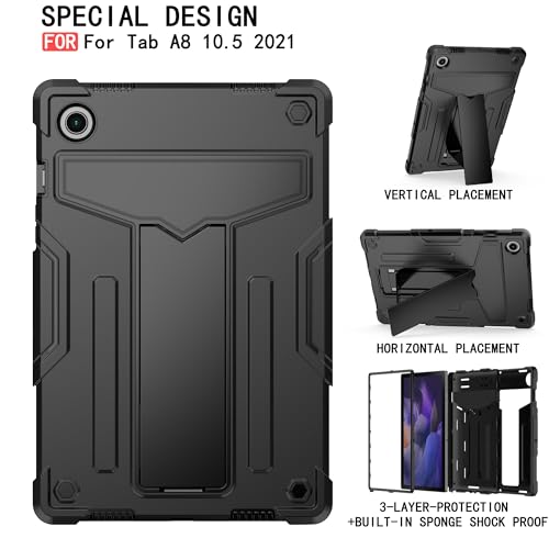 Funda antichoque Samsung Galaxy Tab A8 10.5 carcasa rugerizada tres capas con soporte integrado 2