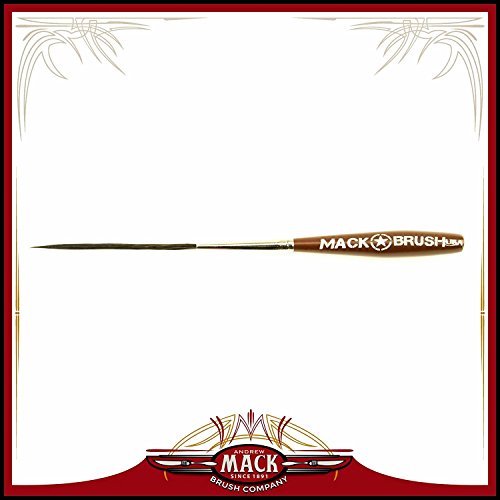 Andrew Mack Size 000 Series Long Bob Pinstriping and Scrolling Brush Black Synthetic & Blue Squirrel Blended 1 3/4" Hair