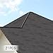 21 Pack Asphalt Roof Shingles, 39.37 * 13.11Inch Waterproof Roof Asphalt Tiles, Tool Shed Roof Shingles- Ideal for Roof Tiles of Villas, Row Houses, Light Steel Roofs(Grey)