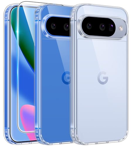 Image of FNTCASE for Google Pixel 10 Case: Pixel 10 Pro Case Google 9 /9 Pro Non-Yellowing Clear Slim Case | Rugged Anti-Drop Shockproof Scratch Protective Thin Transparent Crystal Cell Phone Cover (Clear)