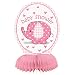 6" Mini Pink Elephant Girl Baby Shower Centerpiece Decorations, 4ct