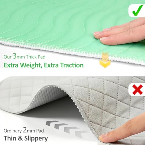Image of Washable Underpads 36 inchx36 inch(2 Pack) - Dual-Sided & Ultra-Thick, Heavy Duty Waterproof Nursing Pads Incontinence Bed Pads, Reusable Washable Pee Pads for Dogs, Diaper Changing & Adults Pads